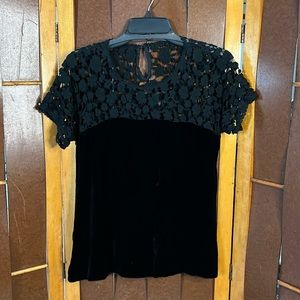 Johnny Was For Love and Liberty line. Velvet and Lace top.